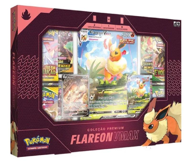 Box Pokémon Vmax Jolteon Flareon E Vaporeon Caixa Premium - COPAG